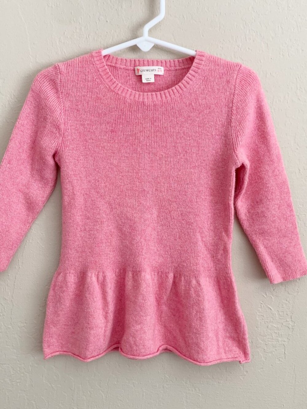 Crewcuts Wool Peplum Sweater • 4/5 Years